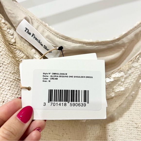 The Frankie Shop Gloria Sequins One Shoulder Dress Size Medium NWT - Picture 4 of 4